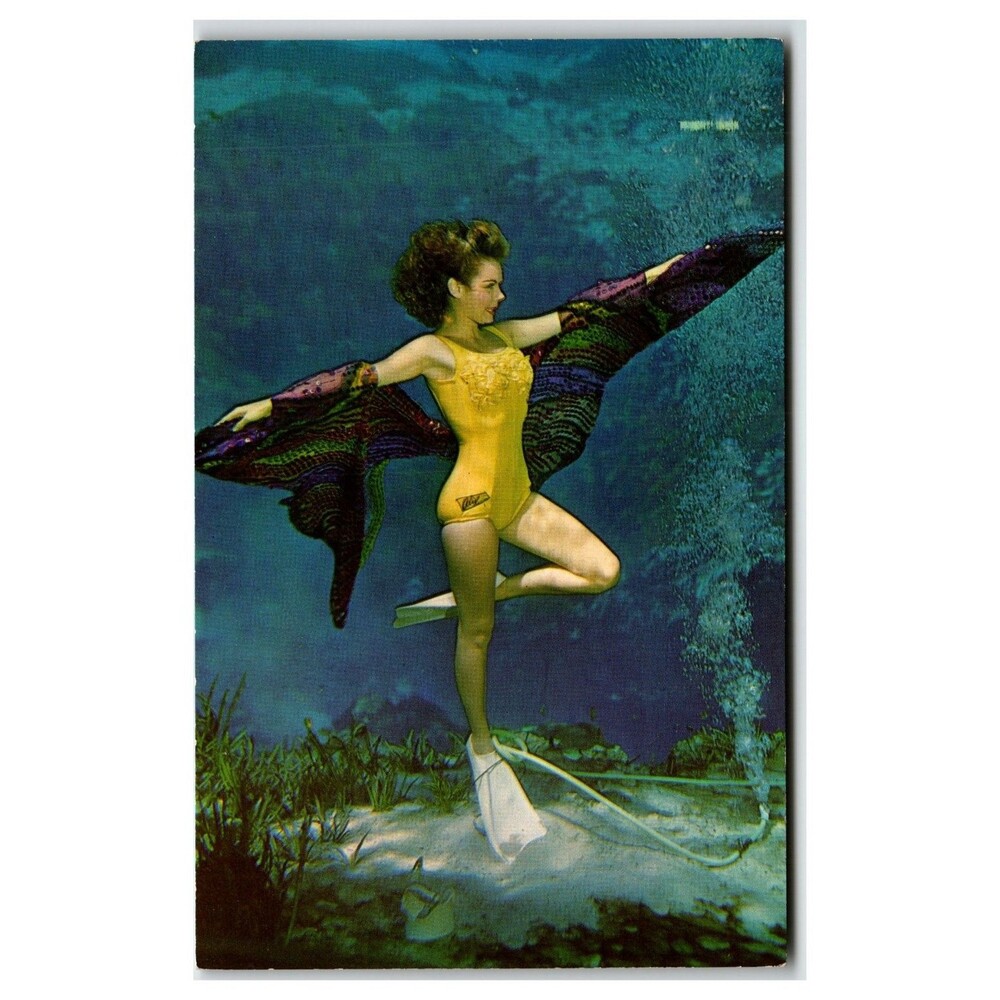 Weeki Wachee Spring Florida Mermaid Show Vintage Underwater Postcard Koppel